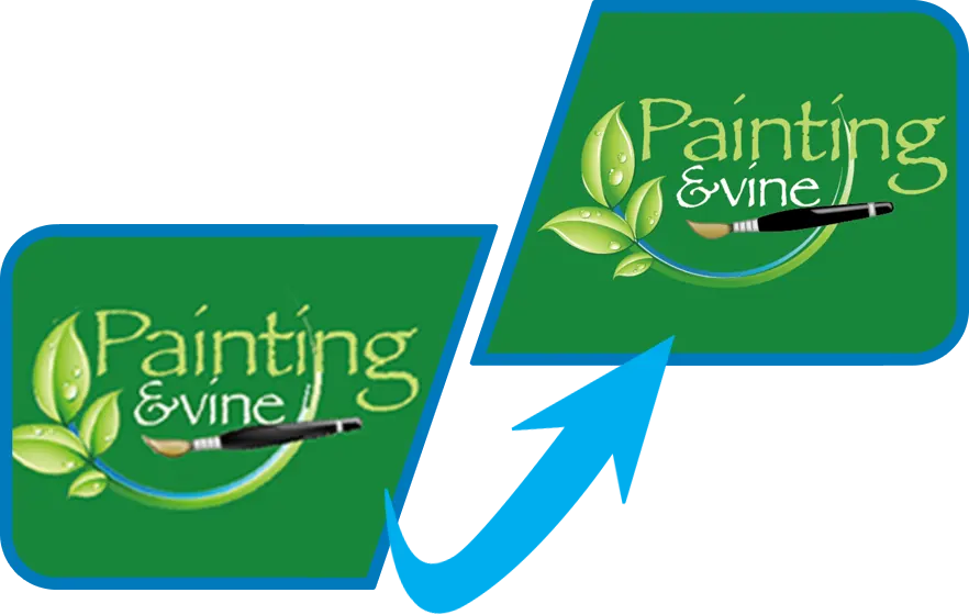 painting logo to vector