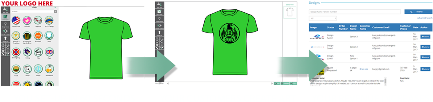 create your own t-shirt or logo design in Layout Lab the online design tool from Ignition Drawing